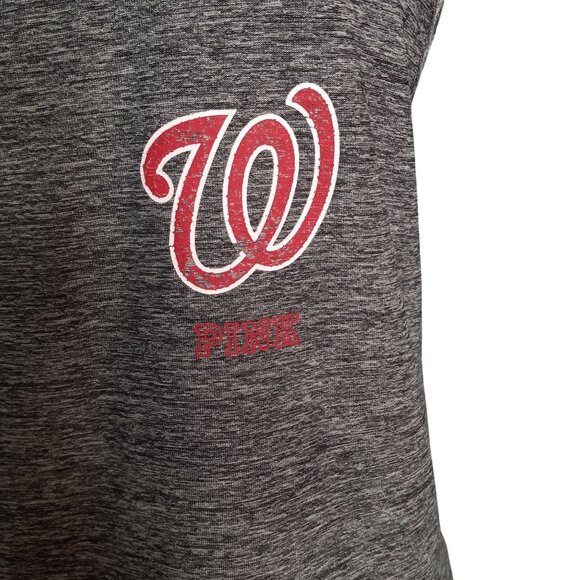 Victorias Secret Pink S Tank Top Washington Nationals Womens Racerback Gray - Picture 5 of 8